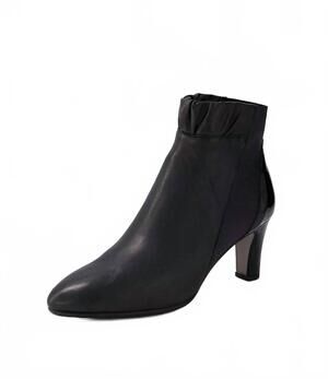 NEW DJANGO & JULIETTE women's taysie boots in black leather/ patent